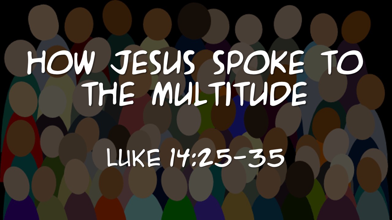 When Jesus Spoke To The Multitude (Luke 14:25-35)